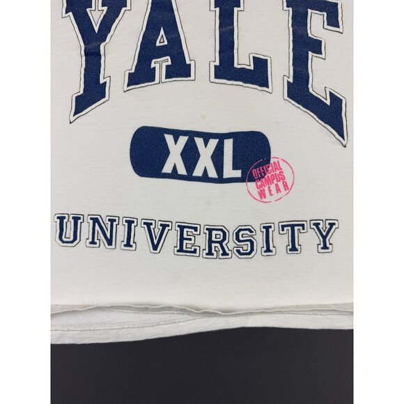 Vintage 90s YALE University XXL Womens Crop Top Shirt XL Fit NCAA Female - Picture 4 of 9